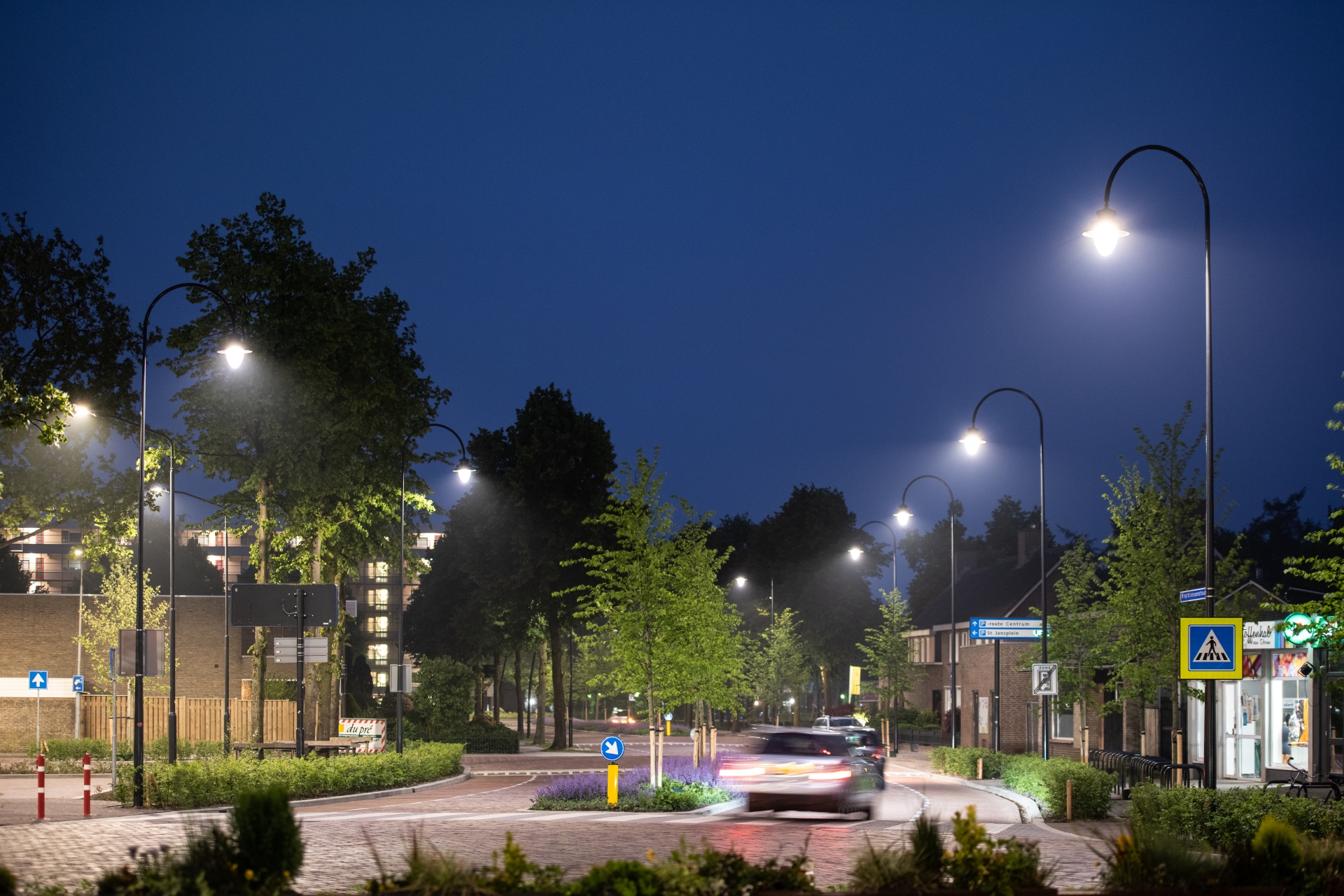 De Albany LED verlichting is toepast in het hele centrum van Uden